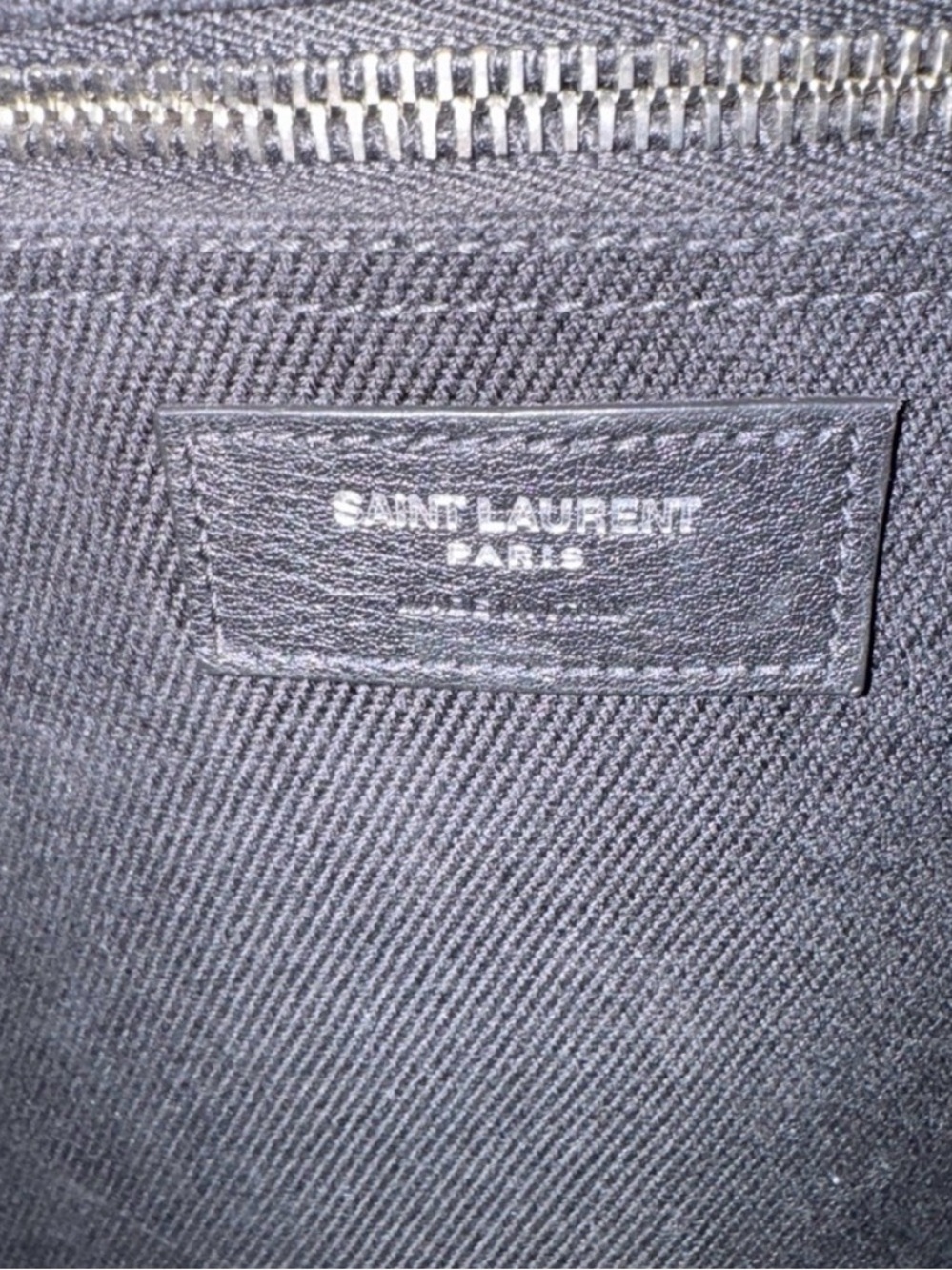 Authentic Saint Laurent Rive Gauche Tote - Black Canvas/Leather Trim - Picture 13 of 15